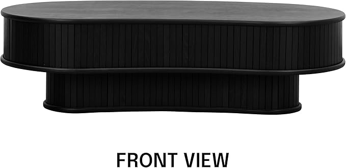 NTC Ripple DOU Coffee Table, Modern Wooden Double-Layer Center Table, Vertical - Image 3