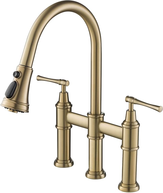 KRAUS Allyn Transitional Bridge Kitchen Faucet by KRAUS
