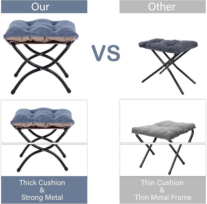 LITA Lazy Chair with Ottoman, Modern Accent Leisure Upholstered Sofa Chair - Image 6