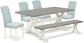 East West Furniture X097CE215-6 6 Piece Dining Room Table Set Contains a by EastWestFurniture