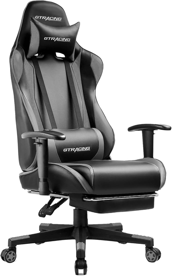 GTRACING Gaming Chair with Footrest, Ergonomic Computer Game Desk Chair by GtracingDirect