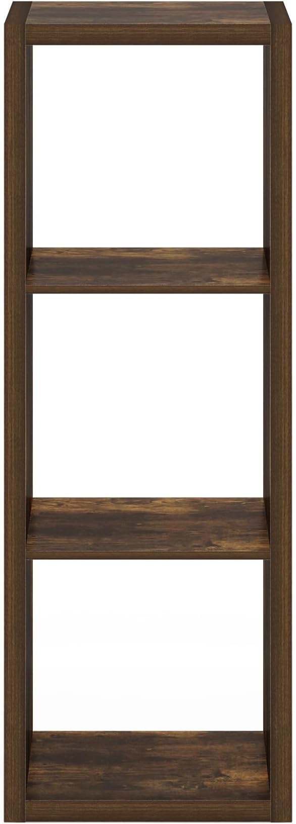 Furinno Cubicle Open Back Decorative Cube Storage Organizer, Amber Pine - Image 9