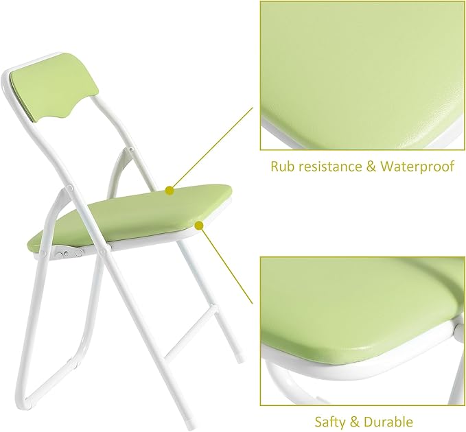 VECELO Kids Folding Activity Table and Chair Set, - Image 5