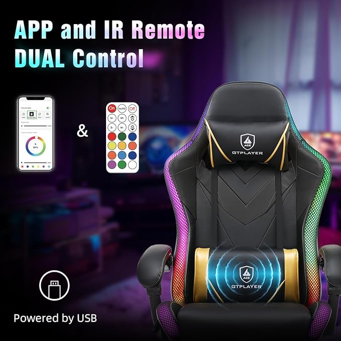 GTPLAYER Gaming Chair, RGB Gaming Chairs - Image 6