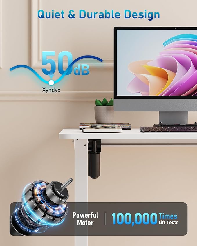 Small Height Adjustable Electric Standing Desk, 31.5" x 23.6" Sit Stand up Desk - Image 6