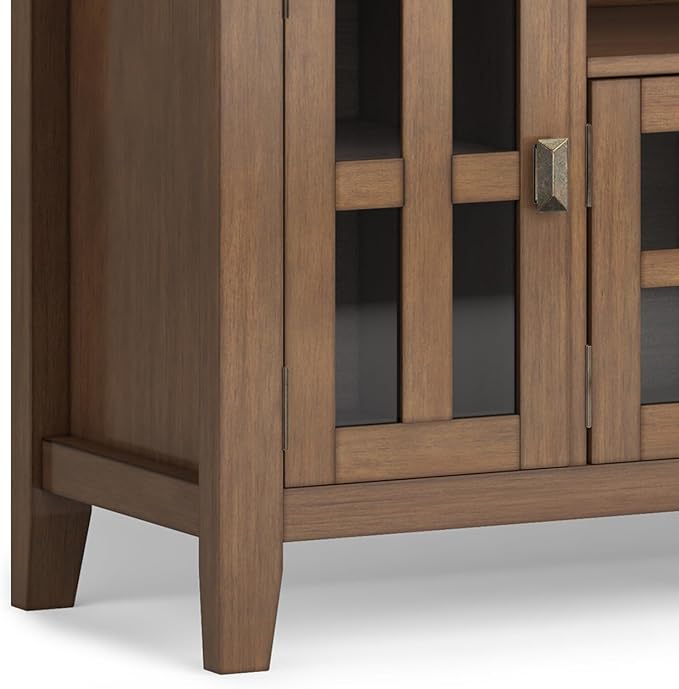 SIMPLIHOME Artisan SOLID WOOD 72 inch Wide Contemporary TV Media Stand in - Image 8