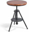 Dia 19.7" Round Pub Table Height Adjustable by FUBIRUO