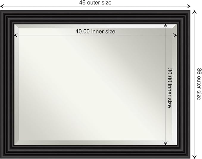 Amanti Art Black Bathroom Mirror - Image 4
