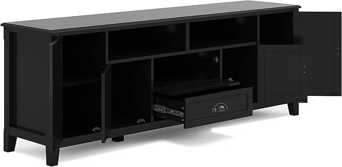 SIMPLIHOME Burlington SOLID WOOD 72 Inch Wide Transitional TV Media Stand in - Image 3