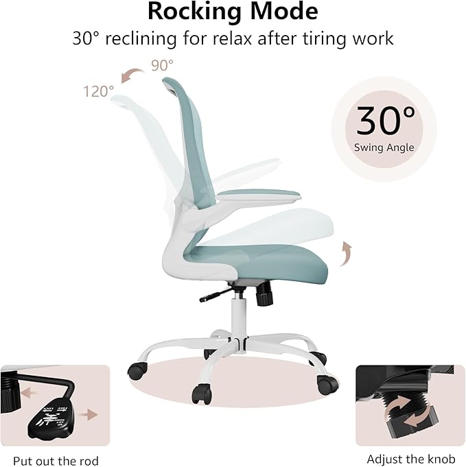 Ergonomic Office Chair, Comfort Swivel Home Office Task Chair, Breathable Mesh - Image 5