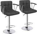 Bar Stools Set of 2, Armrest Adjustable Swivel Barstools by ERGOSEAT