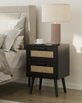 Masupu Rattan Night Stand, Modern nightstand Boho Bedside Table by Masupu