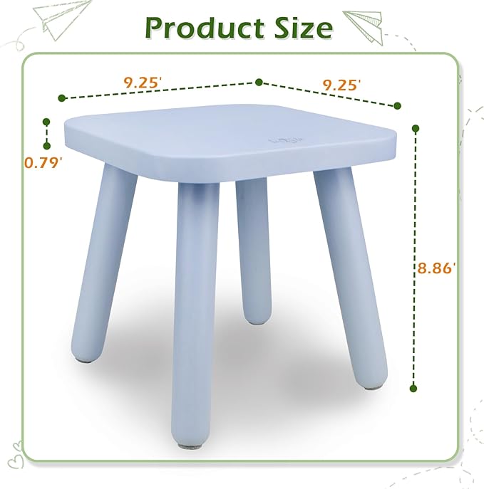 BEE&OAK Wooden Step Stools for Adults, Solid Rubber Wood Non-Slip Step Foot - Image 2