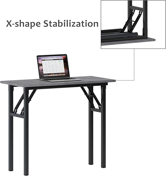Need Small Desk 31 1/2" No Assembly Foldable Writing Table, Sturdy and Heavy - Image 8