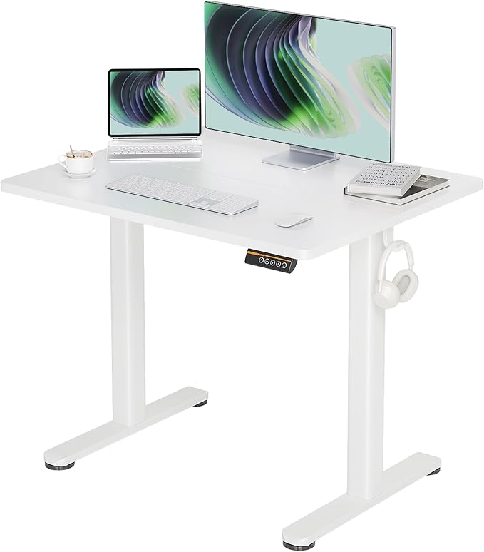 Claiks Electric Height Adjustable Stand Up Desk, 35x20 Inches Sit Stand Desk by CLAIKS