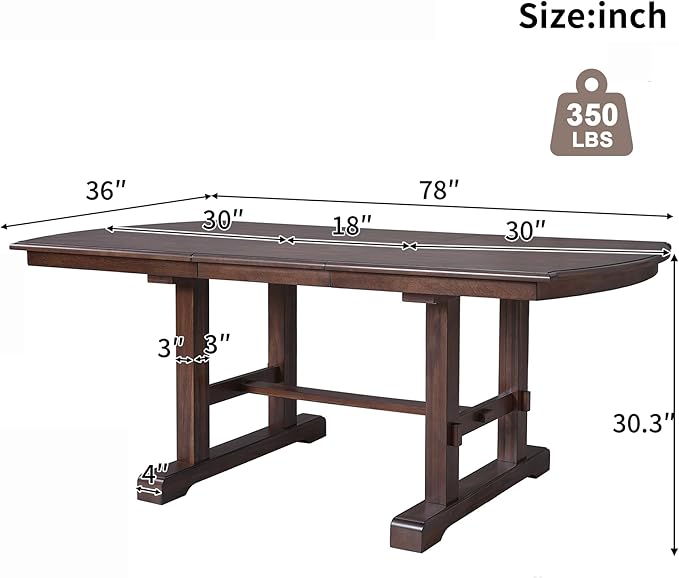 Ball & Cast 60"-78" Extendable Farmhouse Dining-Table - Image 2