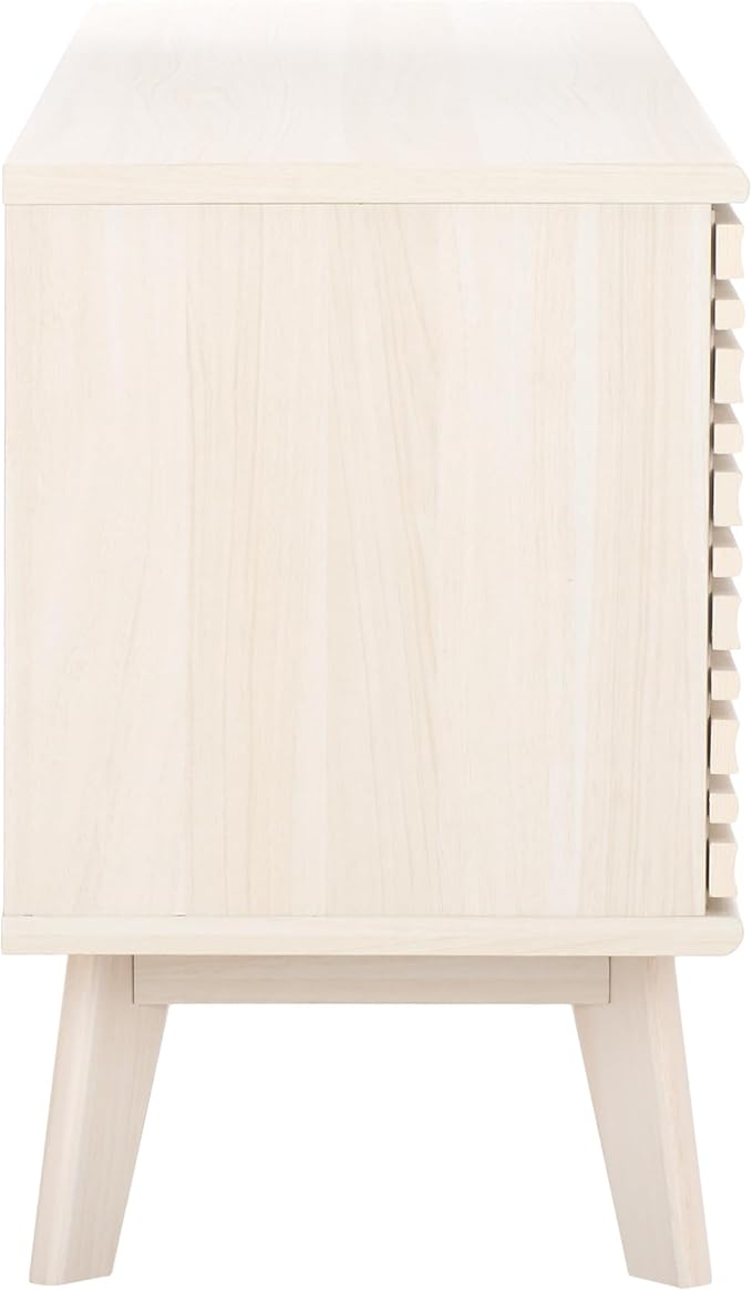 SAFAVIEH ESMA TV Stand for up to 60" Flatscreen – Bleached White, Low Sideboard - Image 8