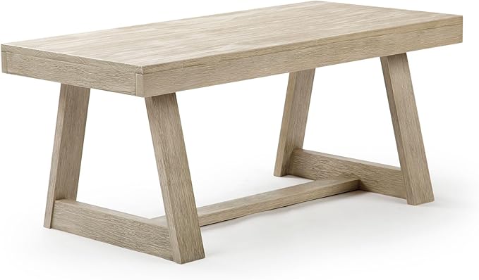 Plank+Beam Classic Rectangular Coffee Table, 40 Inch Farmhouse Coffee Table - Image 3