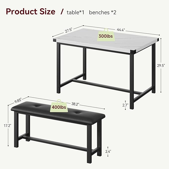 Dining Table Set for 4, Kitchen Table - Image 7