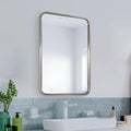 ANDY STAR Mirrors for Wall, 20x28’’ Brushed Nickel Bathroom Mirror, Rounded by ANDYSTAR