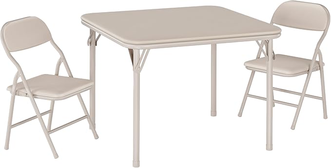 GarveeHome 3-Piece Kids Folding Table and Chairs Set, Toddlers Children's - Image 8