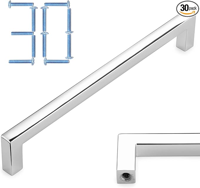 KOOFIZO 30-Pack Solid Square Bar Cabinet Handle by Koofizo