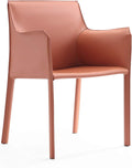 Manhattan Comfort Paris Modern Saddle Leather Dining Chairs, Metal Frame by ManhattanComfort