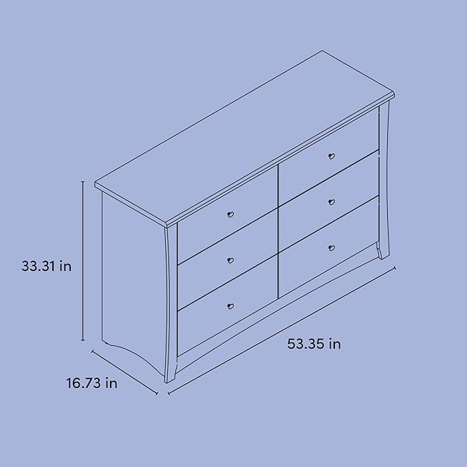Storkcraft Crescent 6 Drawer Double Dresser – GREENGUARD Gold Certified - Image 3