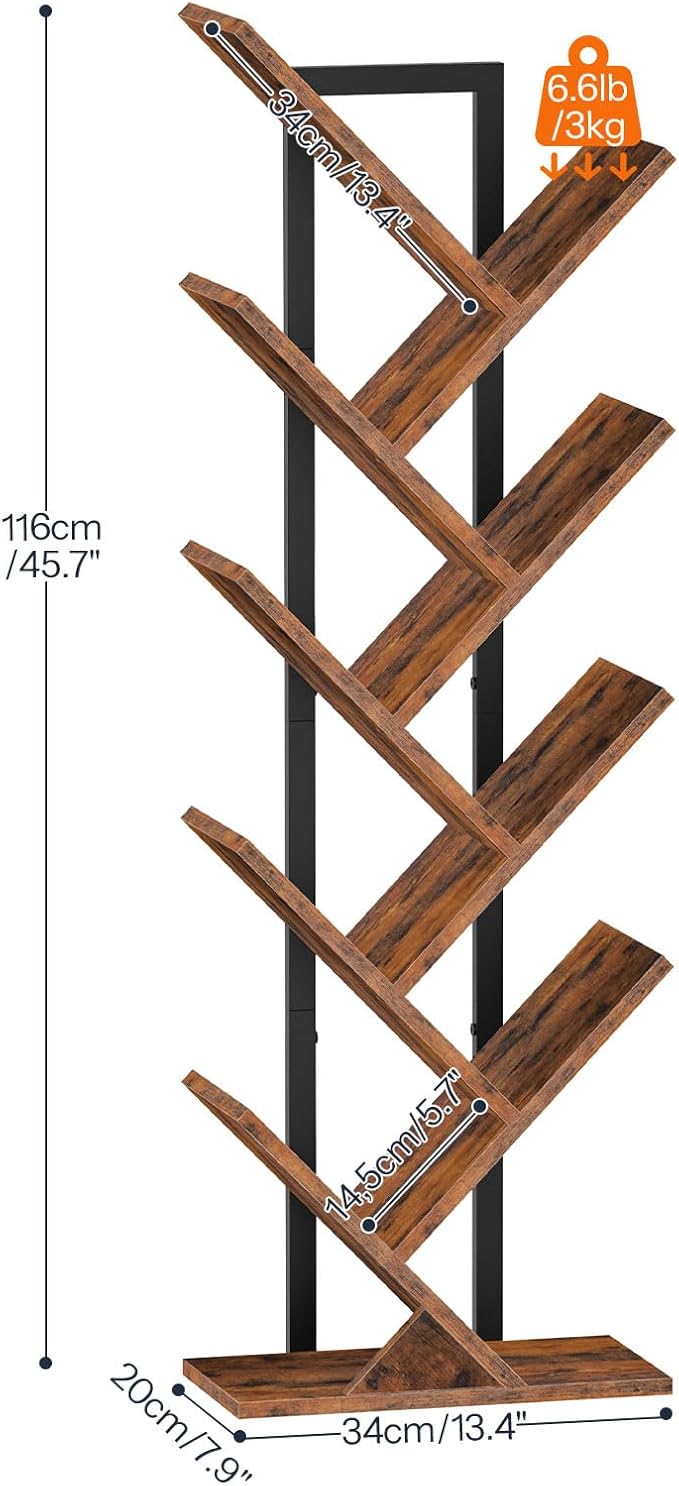 HOOBRO Tree Bookshelf, 9-Tier Tree Bookshelf - Image 2