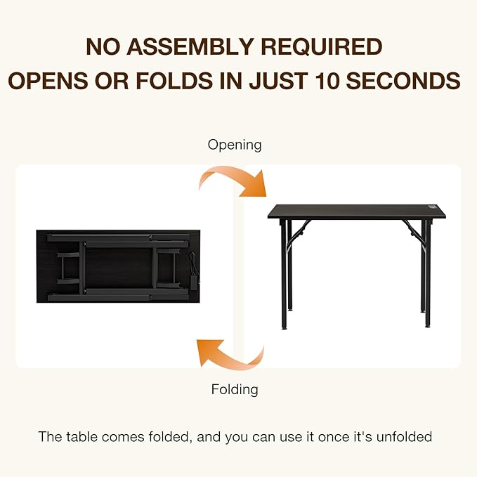 TEMI Small Computer Desk Folding Table - Image 4