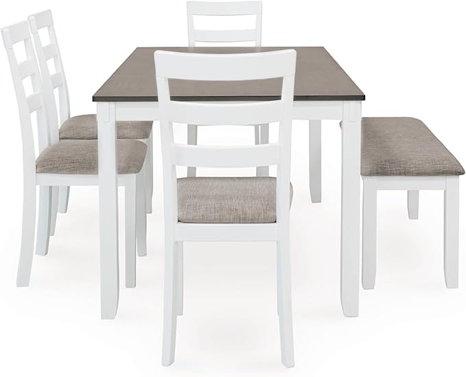 Signature Design by Ashley Stonehollow Modern Farmhouse Dining Table - Image 7
