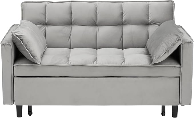 Ball & Cast Velvet Futon Sofa Couch - Image 7