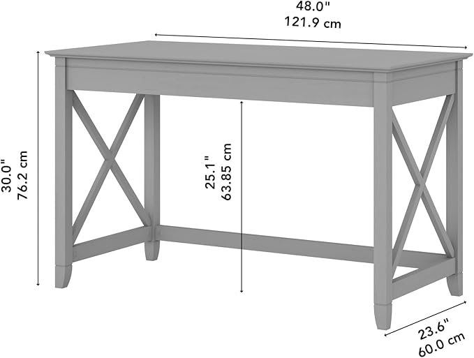 Bush Furniture Key West 48W Writing Desk in Cape Cod Gray - Image 3