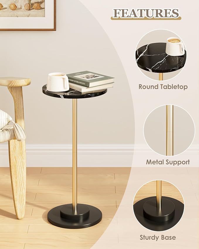 Round Side Table, Small Drink Table - Image 6