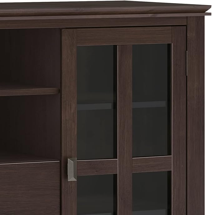 SIMPLIHOME Artisan SOLID WOOD 53 inch Wide Contemporary TV Media Stand in Dark - Image 9
