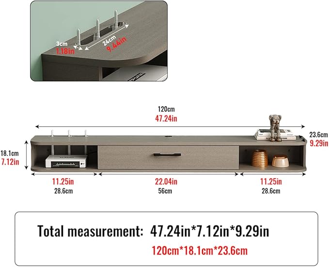 Pmnianhua Floating TV Stand, Floating TV Shelf - Image 6