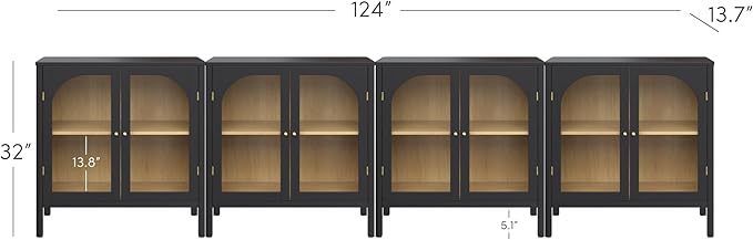 Nathan James Mason Storage Cabinet Accent Sideboard Buffet Credenza TV Stand - Image 2