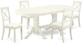 East West Furniture VABO5-LWH-LC 5 Piece Kitchen Table & Chairs Set Includes an by EastWestFurniture
