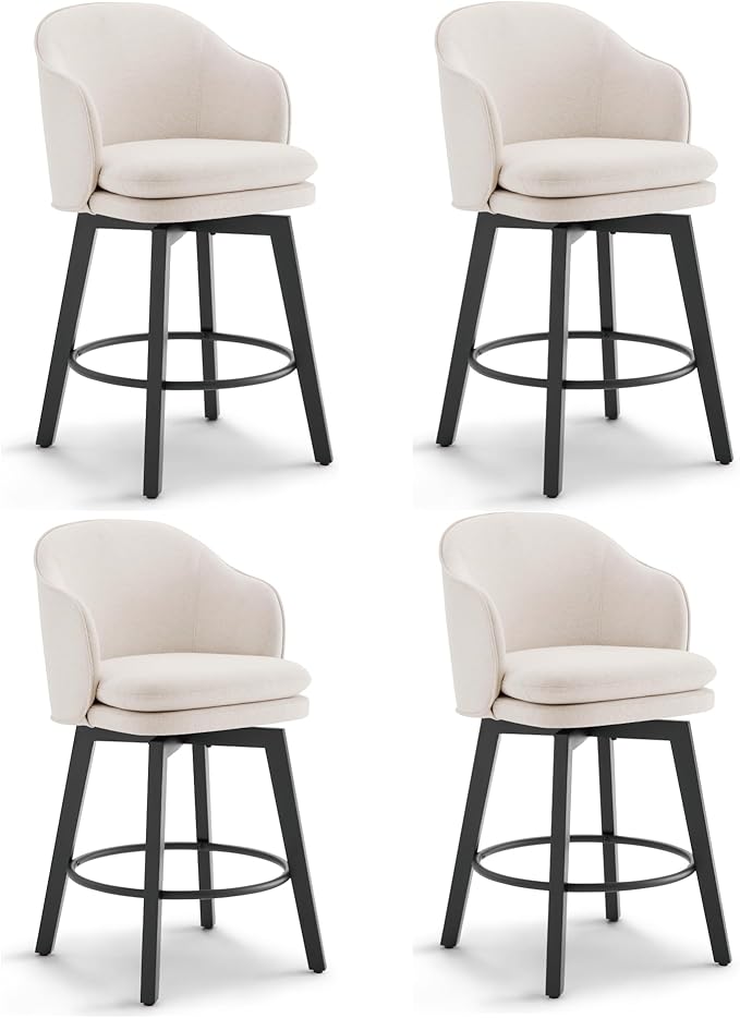 Counter Height Barstools 26 inch Upholstered Swivel Bar Stools by Kislot