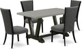 East West Furniture V696VE650-5 5 Piece Dining Set Includes a Rectangle Dining by EastWestFurniture
