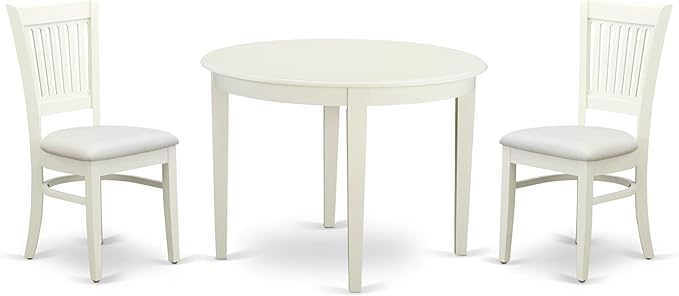 East West Furniture BOVA3-LWH-C 3 Piece Dining Room Furniture Set Contains a by EastWestFurniture