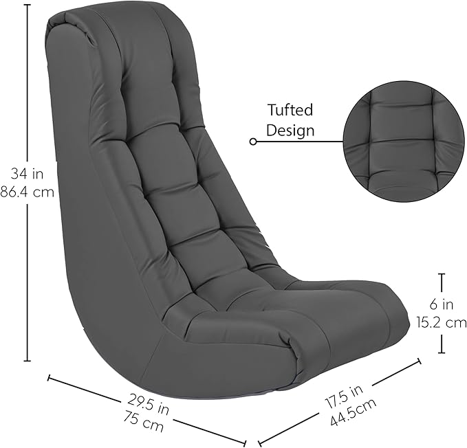 FDP Tufted Floor Rocker for Kids, Teens and Adults; Comfortable, Ergonomic - Image 2