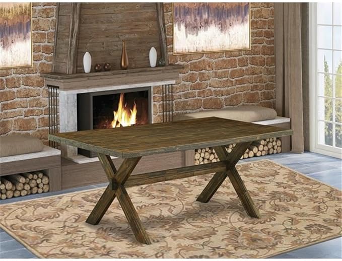 East West Furniture XT777 X-Style Mid-Century Modern Dining Table - Image 2
