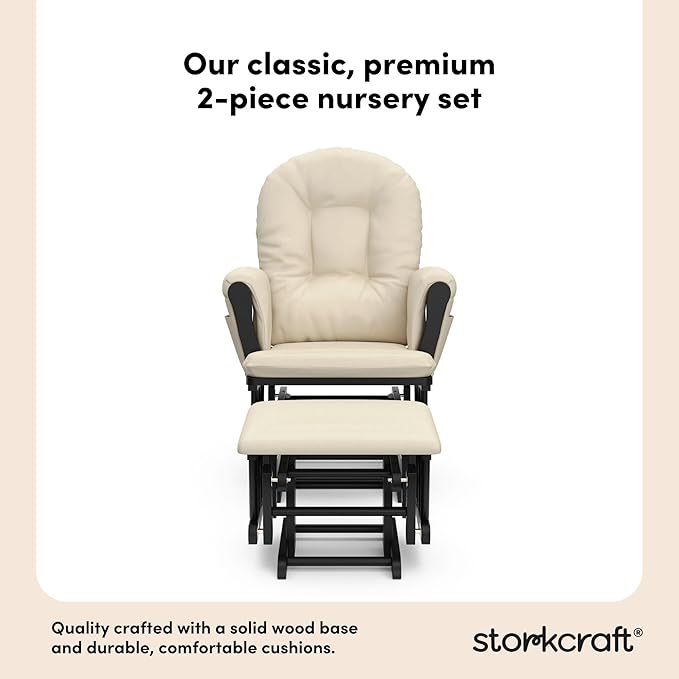 Storkcraft Premium Hoop Glider & Ottoman — GREENGUARD Gold Certified, Solid - Image 6