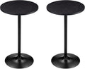 Glitzhome 39.5" H Set of 2 Pub Table Round Bar Table Wood Top by Glitzhome