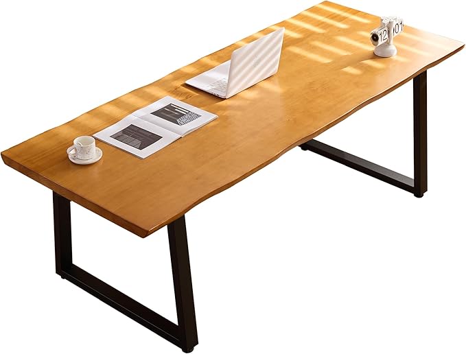 Modern Solid Wood Executive Desk – Spacious and Minimalist Home Office by Unknown