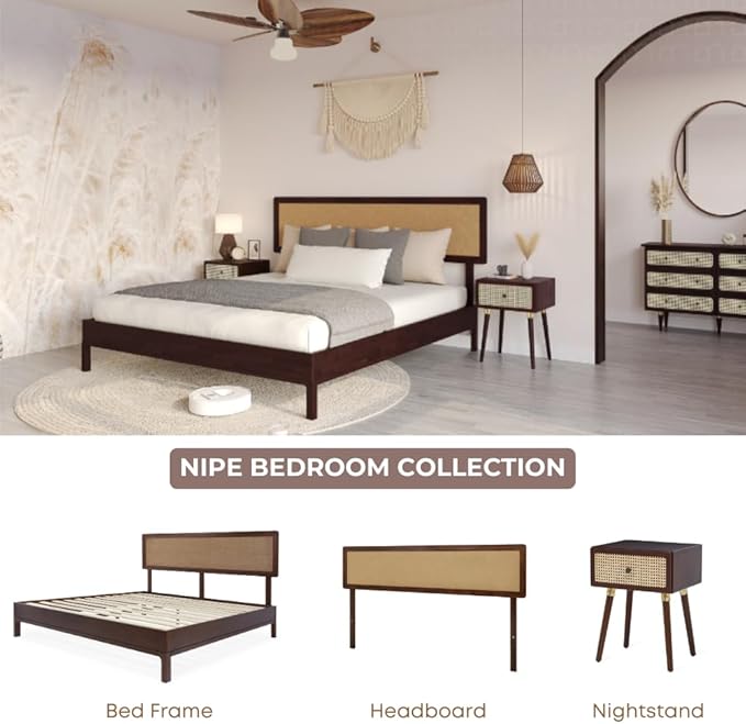 Bme Nipe Full 14 Inch Bohemian Bed Frame - Image 7