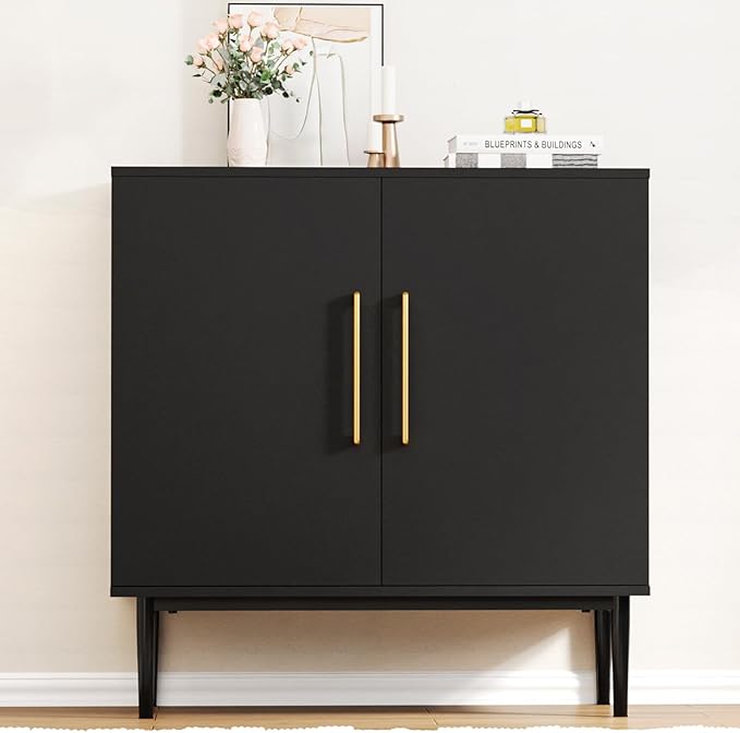 Modern Storage Cabinet, Free Standing Buffet Cabinet, Wood Accent Furniture by Vrullu