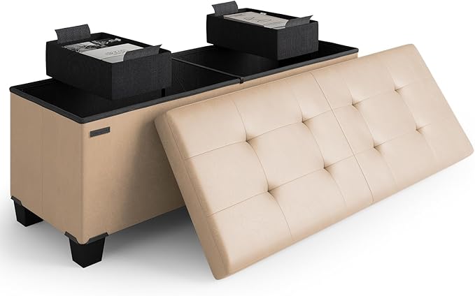 STORAGEBUD Storage Ottoman Bench by STORAGEBUD