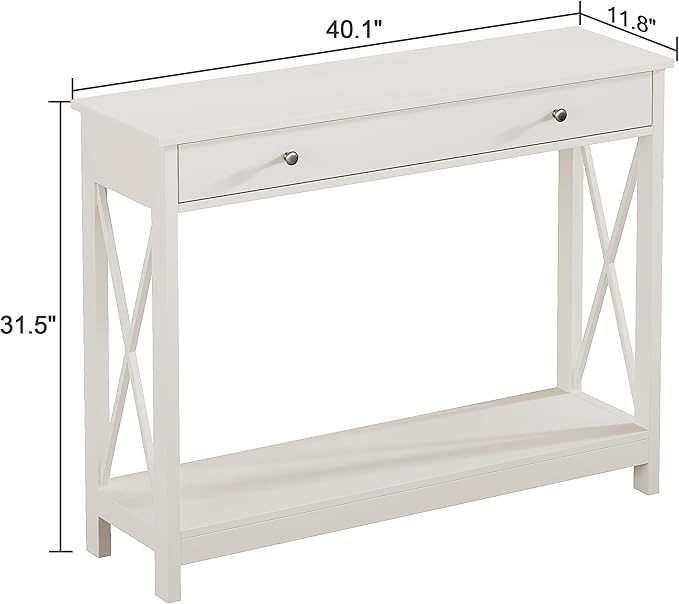 Treocho White Console Table - Image 2